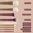 EIGSHOW Beauty Face 5-COLOR SERIES - 9 PCS MAKEUP BRUSH KIT WITH A POUCH